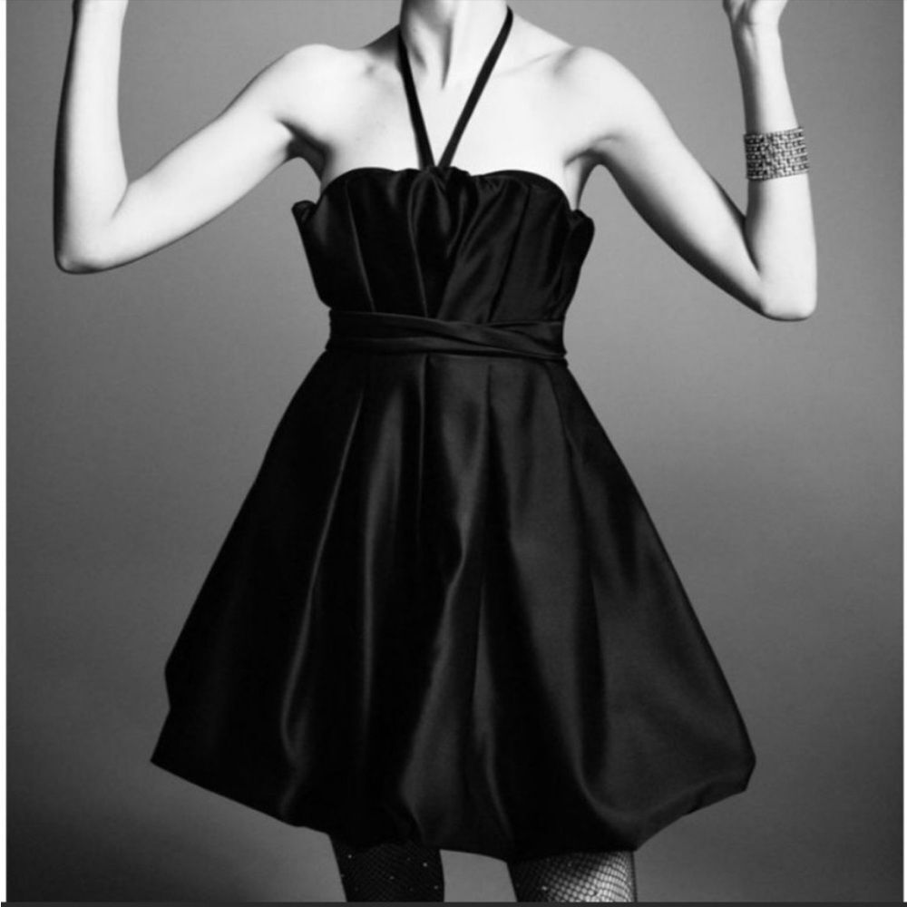 Zara Black Voluminous Dress Size Medium Limited Edition Mini